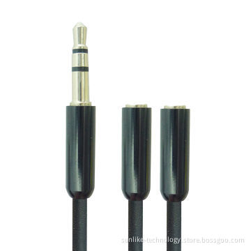 Splitter Cable with Aluminum Shell Ultra Soft 3.5mm Mini Jack